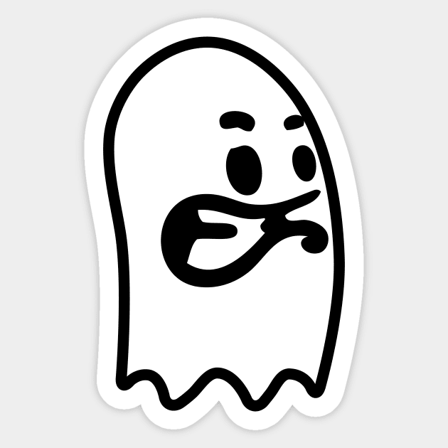 nervous ghost Sticker by manuvila